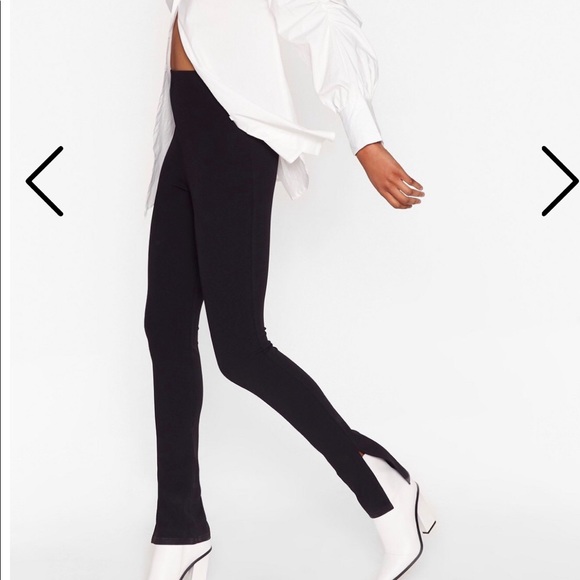 nasty gal slit down honey high waisted pants - Picture 2 of 4